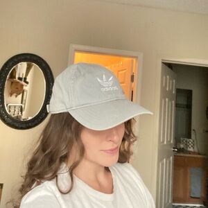Adidas Light Grey Logo Embroidered Baseball Cap — OS